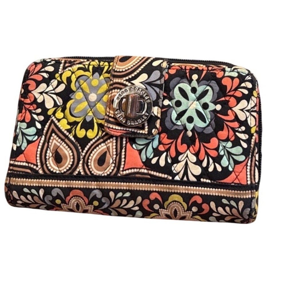 Vera Bradley Turn Lock Wallet Sierra Quilted Organizer Retired